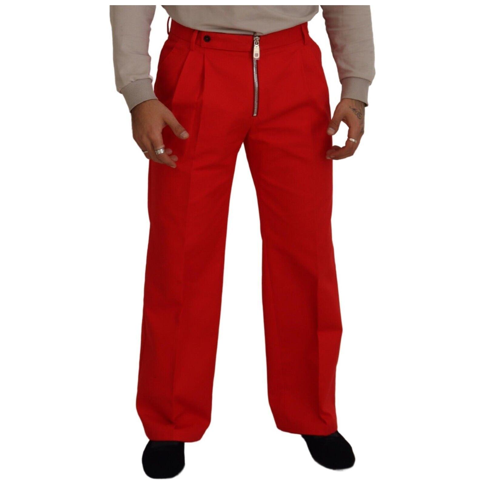 Stunning Red Mainline Cotton Pants