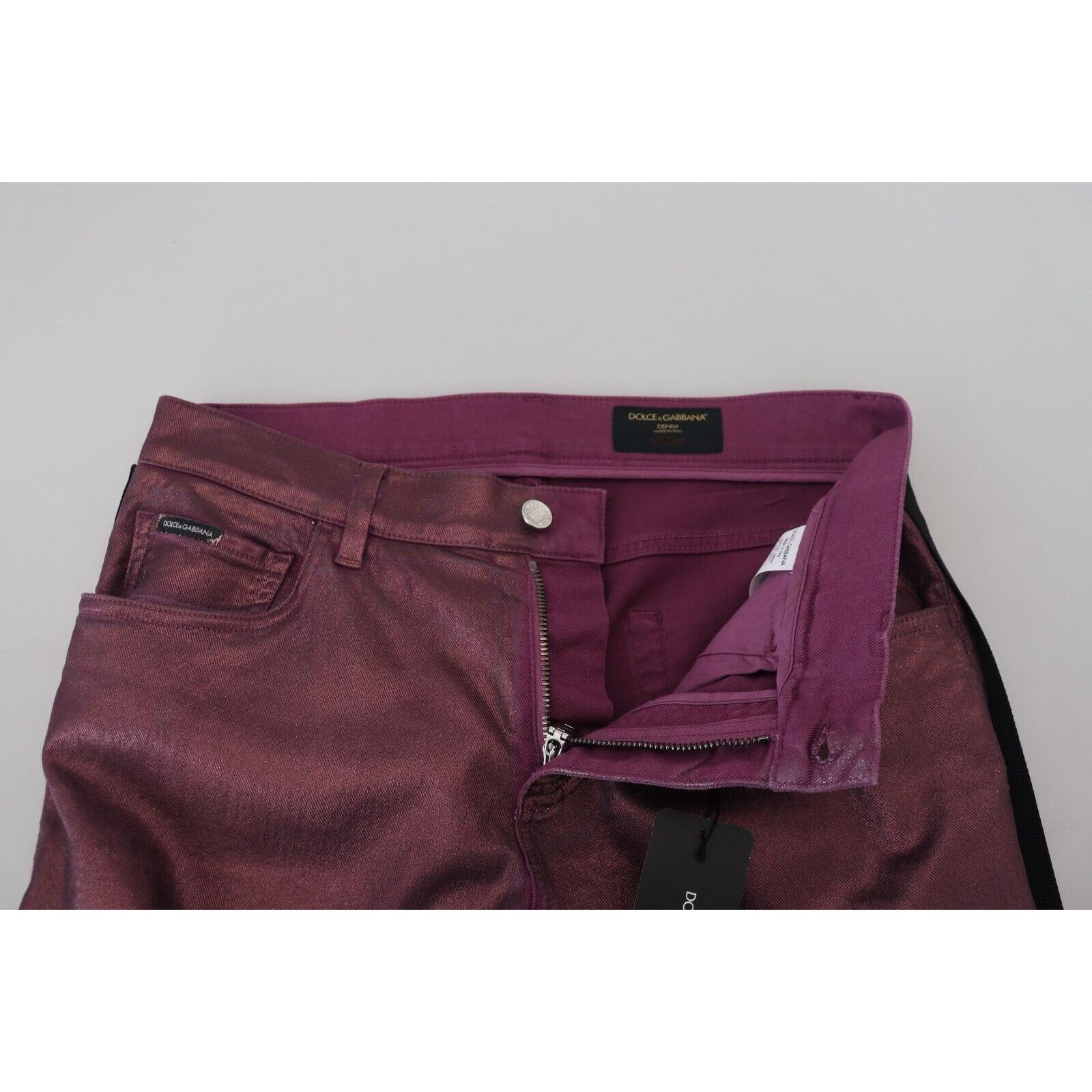 Elegant Magenta Cotton Trousers