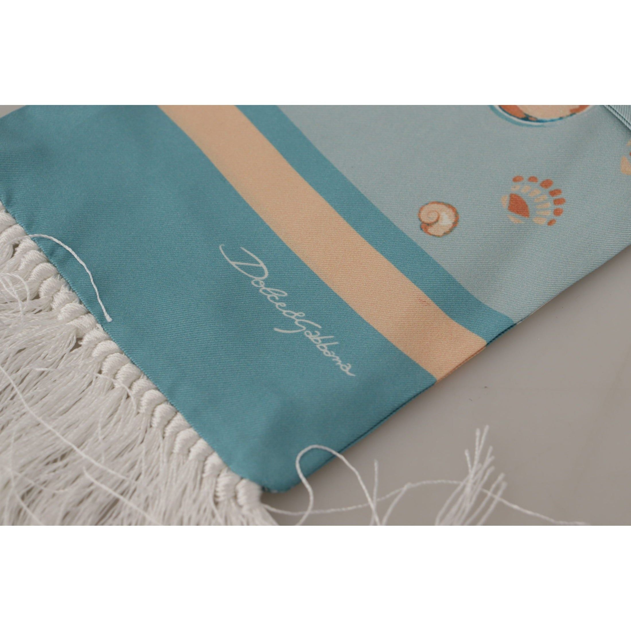 Elegant Silk Scarf with Shell Motif