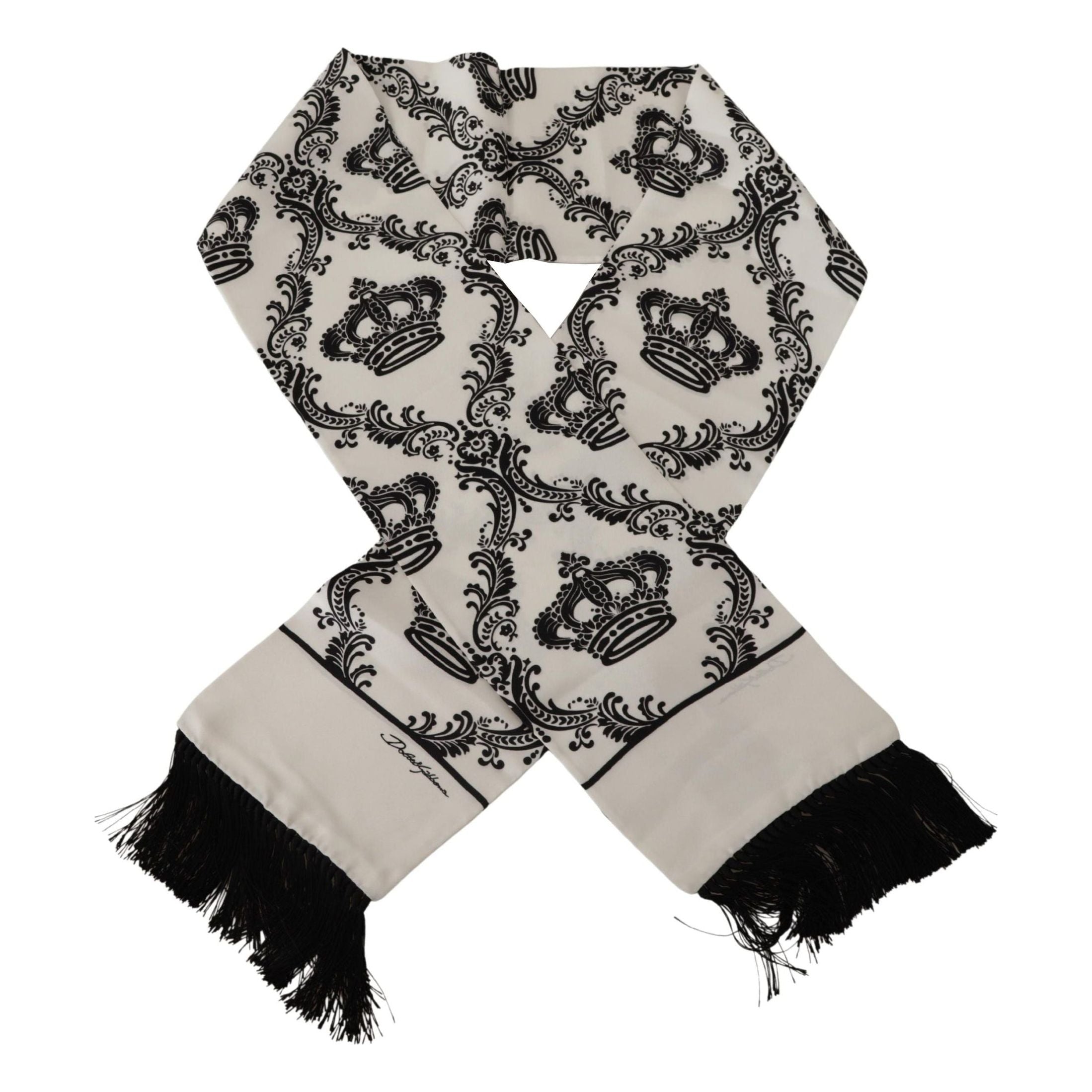 Royal Crown Printed Silk Men's Scarf