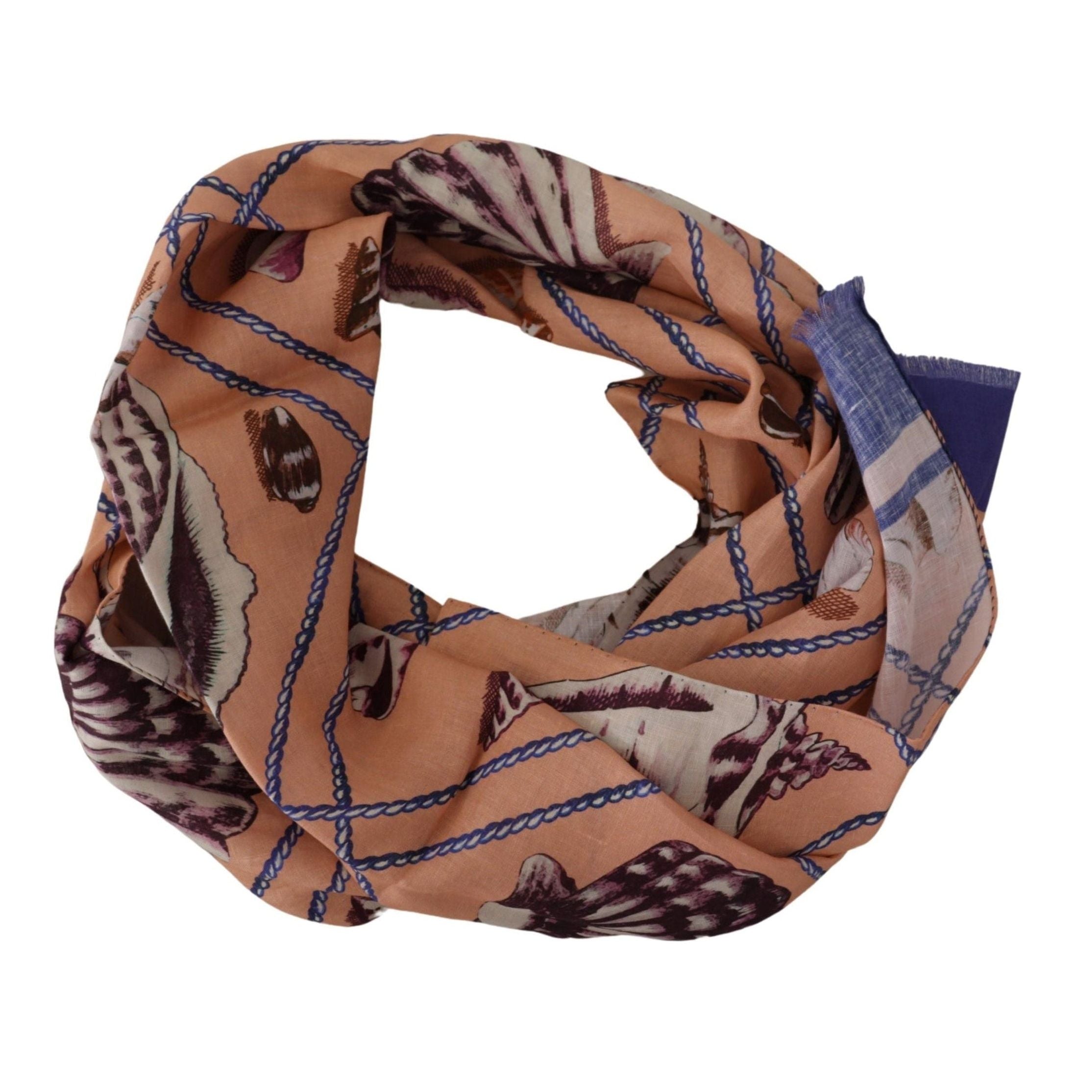 Multicolor Seashell Linen Scarf for Men