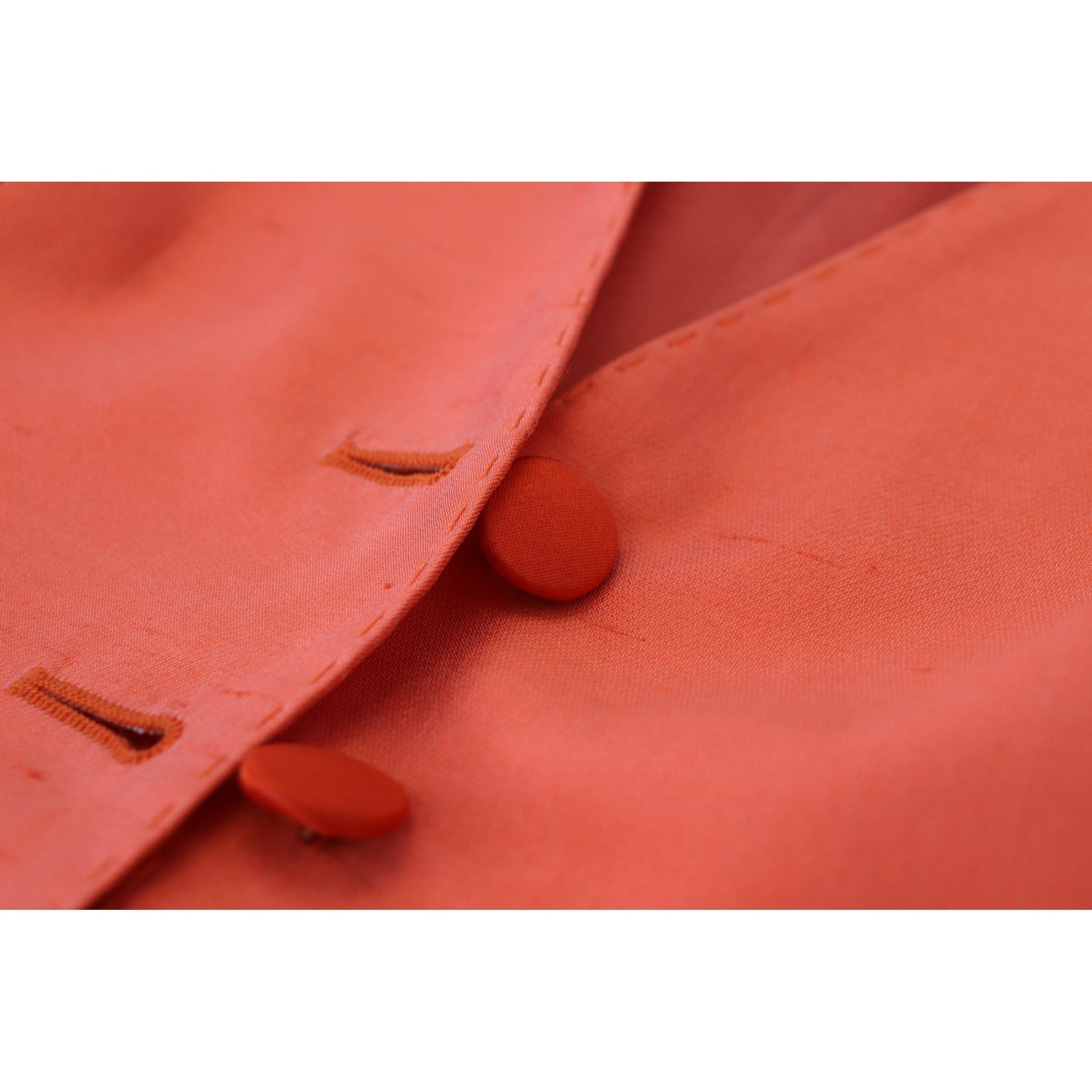 Elegant Orange Silk Waistcoat