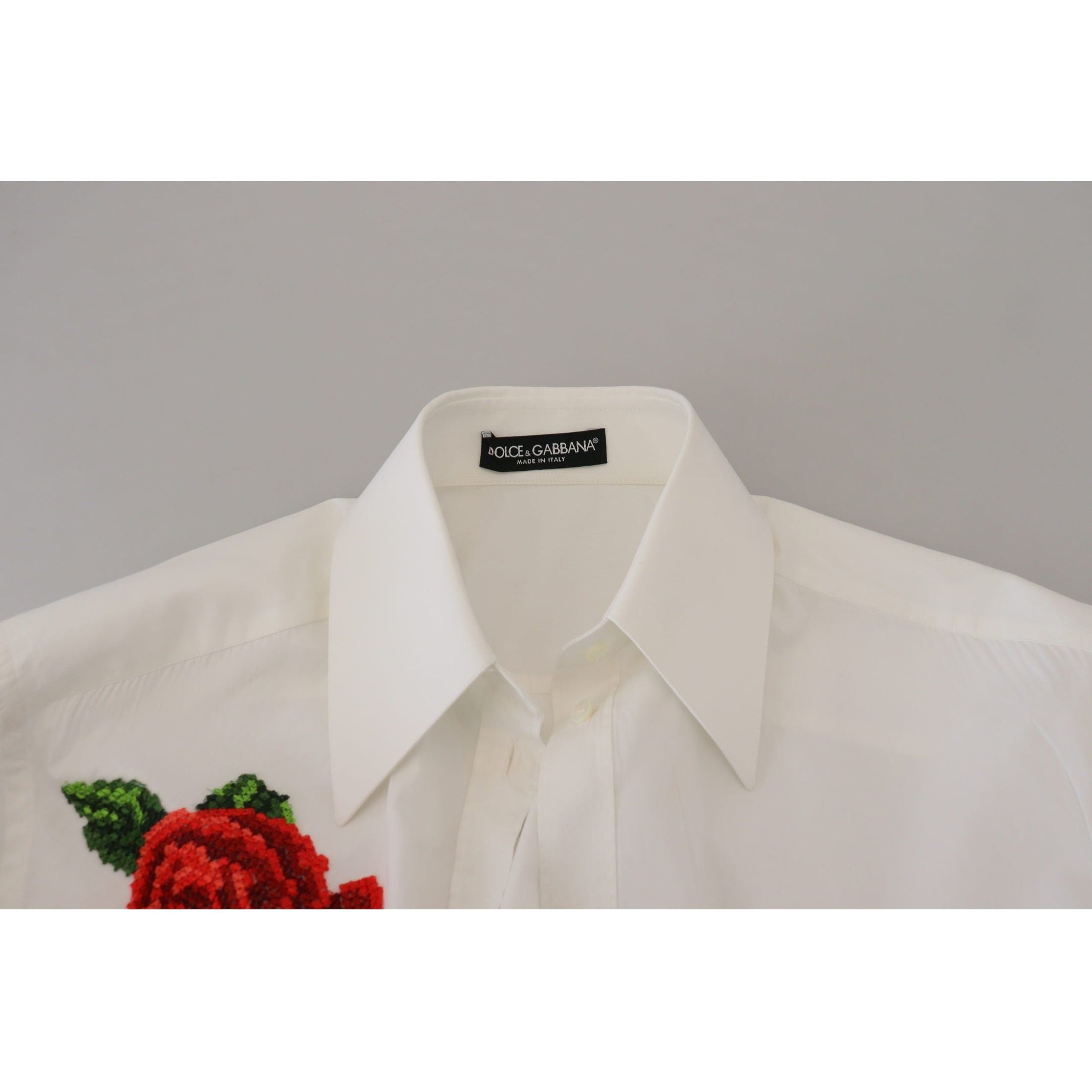 Elegant Floral Embroidered Silk Blend Shirt