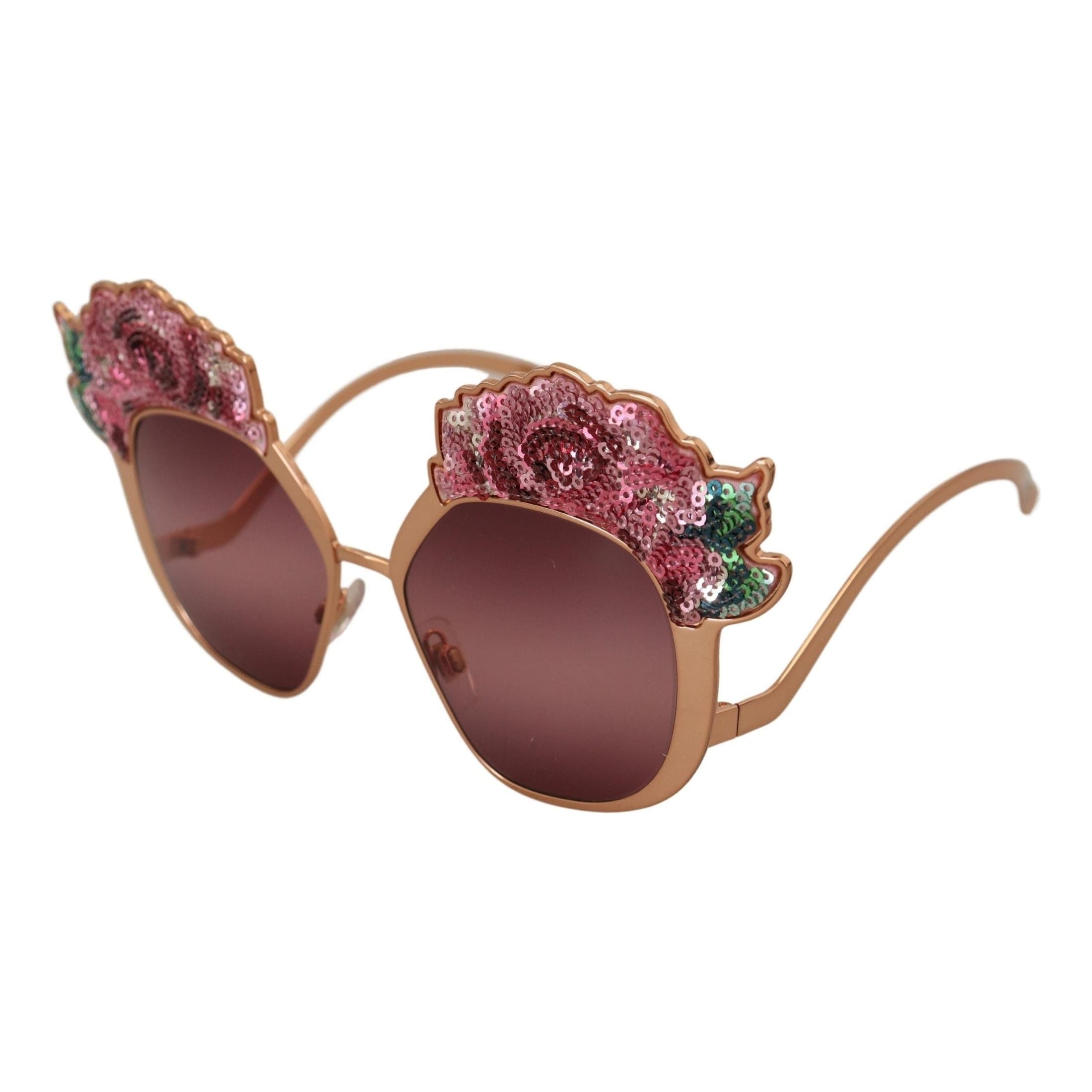 Chic Rose Sequin Embroidered Sunglasses