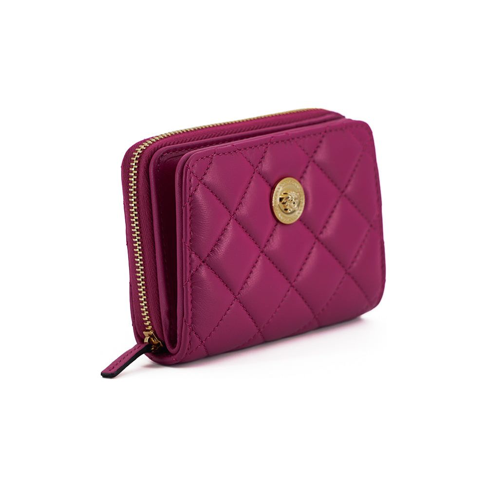 Elegant Purple Quilted Leather Wallet