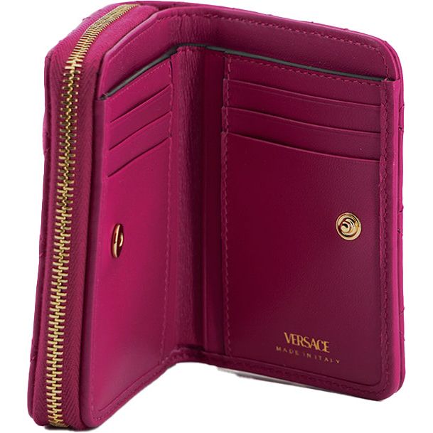 Elegant Purple Quilted Leather Wallet