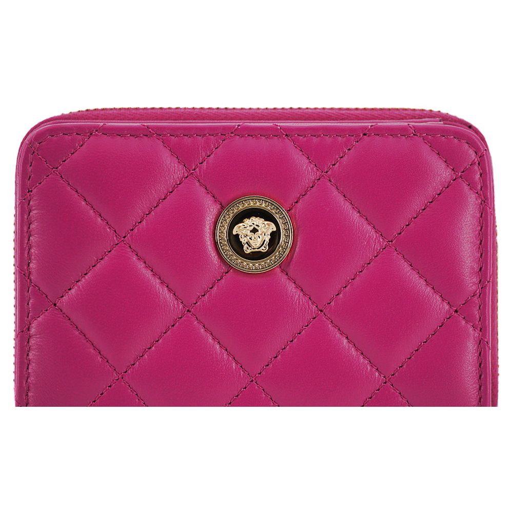 Elegant Purple Quilted Leather Wallet