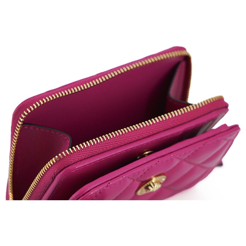 Elegant Purple Quilted Leather Wallet