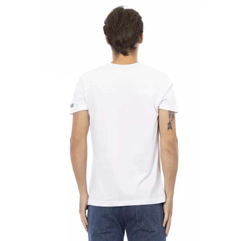 White Cotton Men T-Shirt