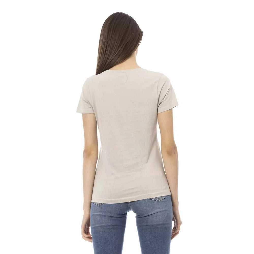 Beige Cotton Women Top