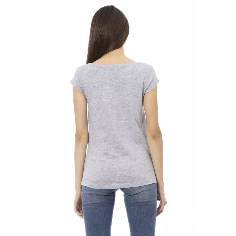 Gray Cotton Women Top