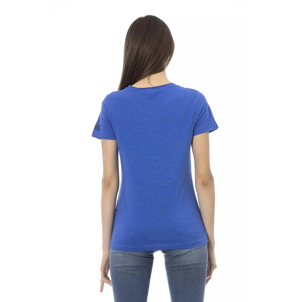 Blue Cotton Women Top