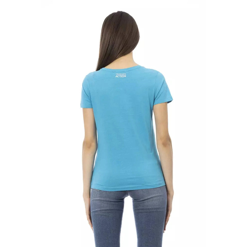 Light Blue Cotton Women Top