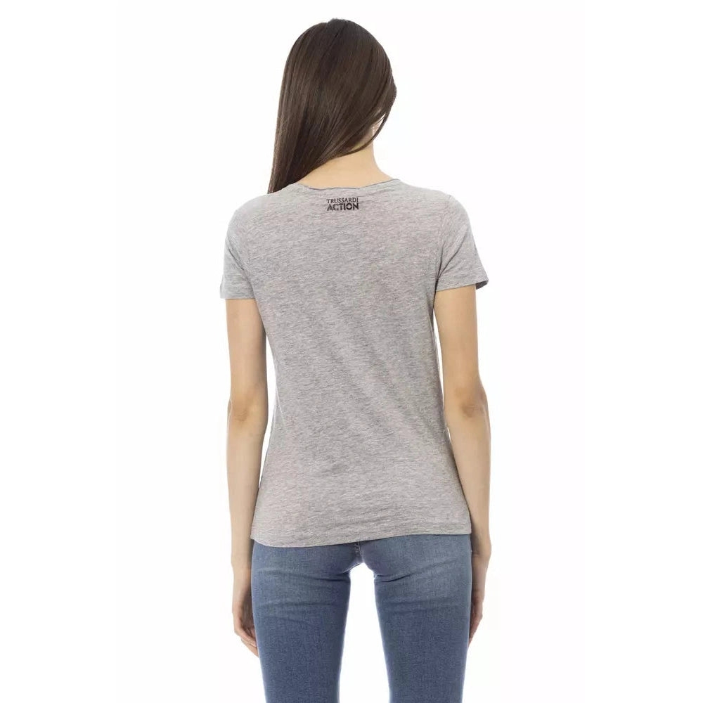 Gray Cotton Women Top