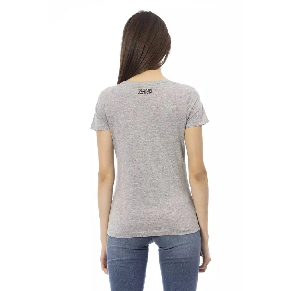 Gray Cotton Women Top