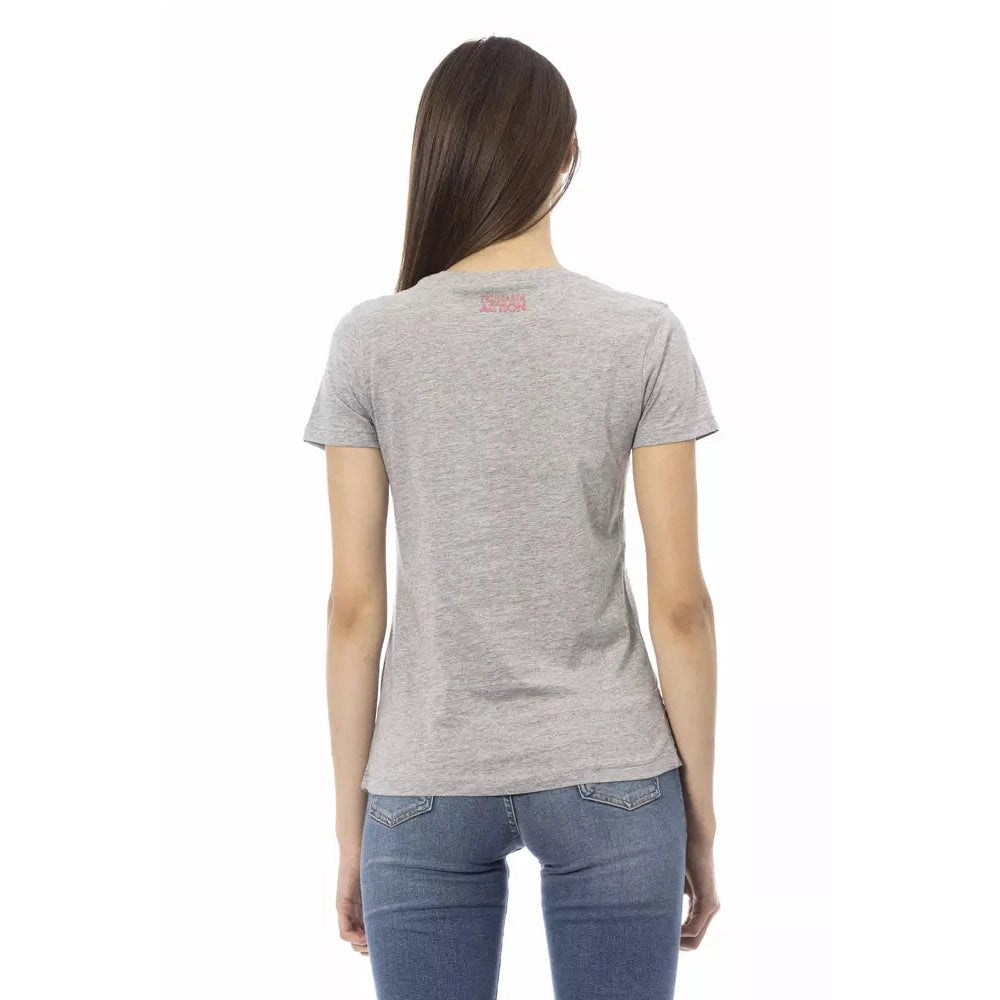 Gray Cotton Women's Top