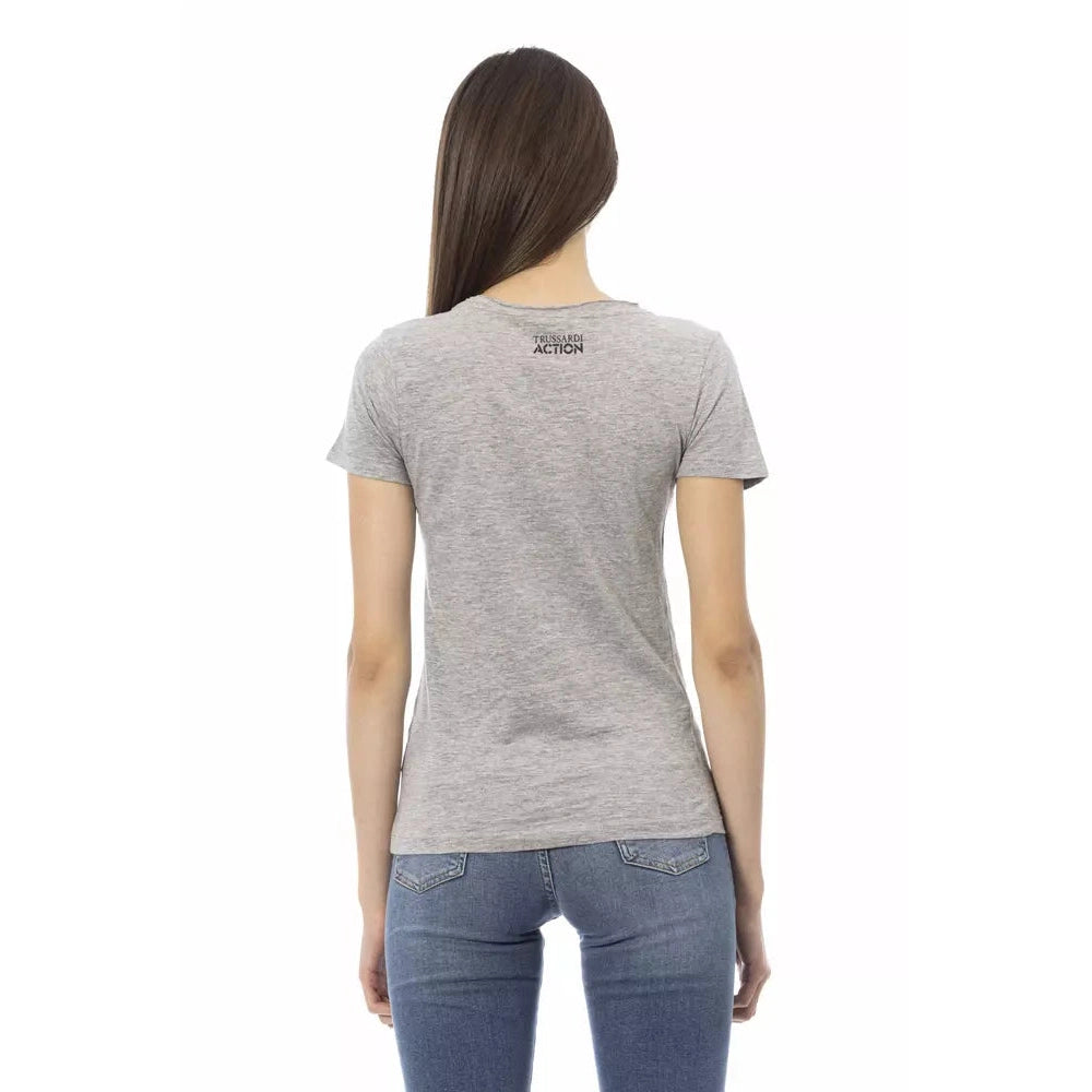 Gray Cotton Women Top