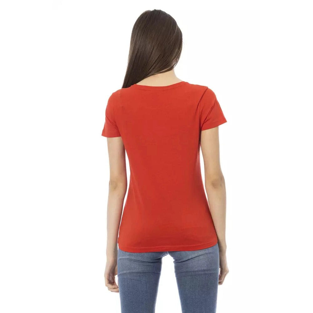 Red Cotton Women's Top