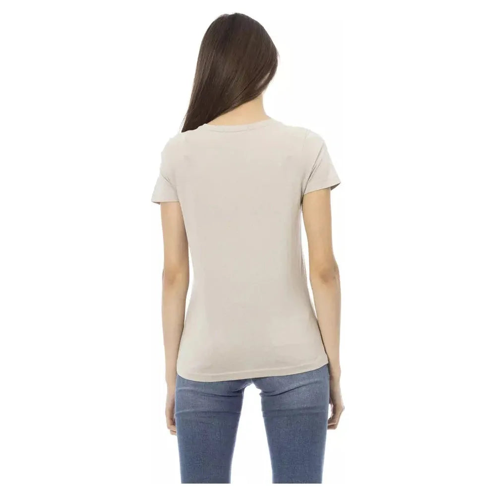 Beige Cotton Women Top