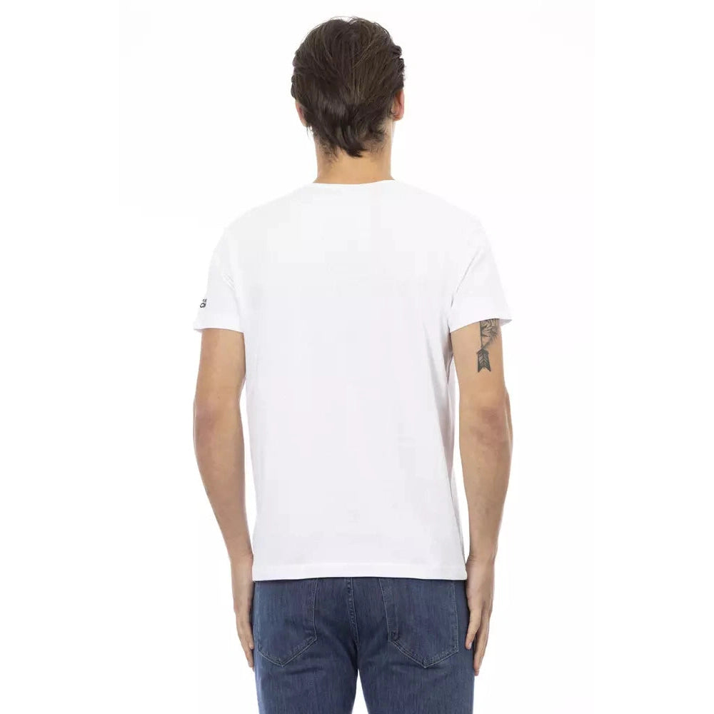 White Cotton Men T-Shirt