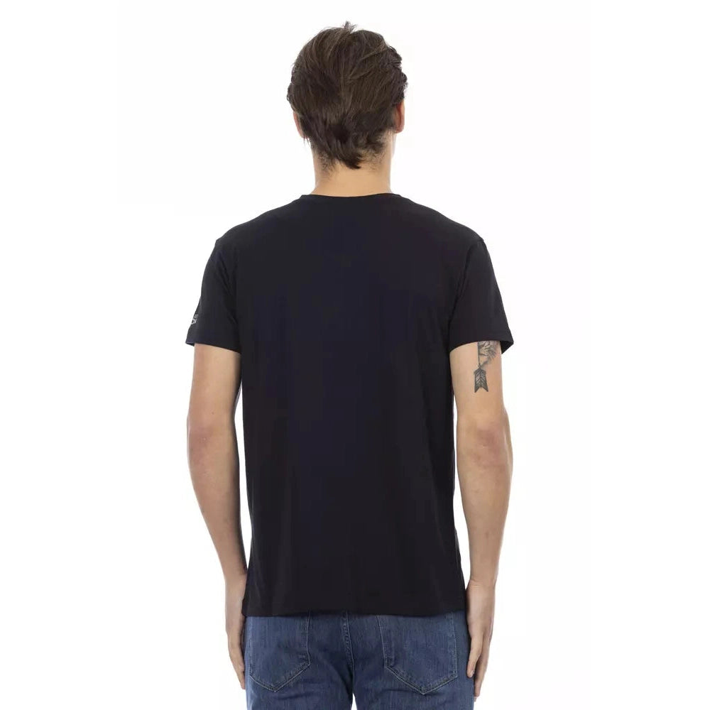 Black Cotton Men T-Shirt