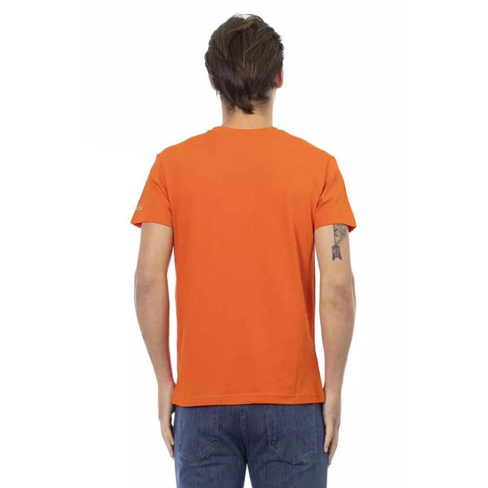 Orange Cotton Men T-Shirt