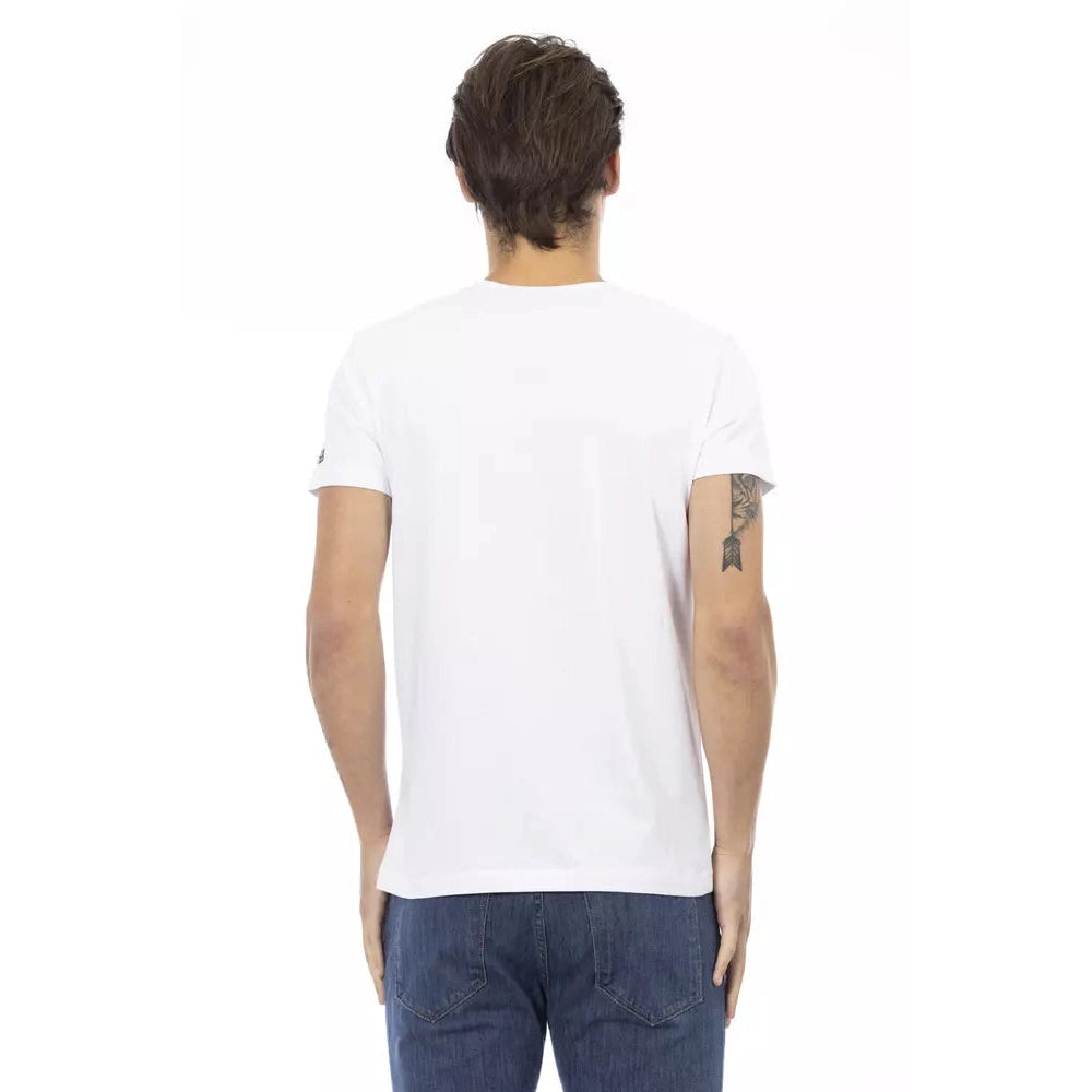 White Cotton Men T-Shirt