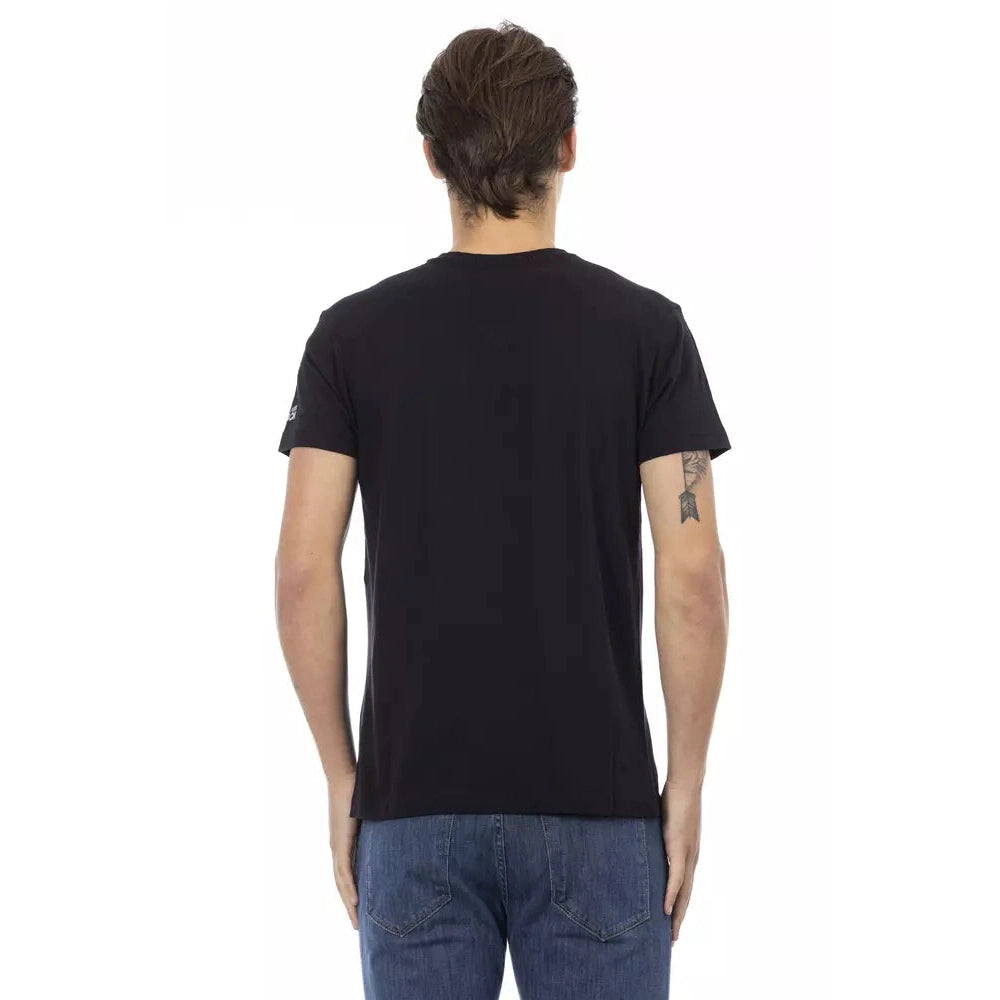 "Black Cotton Men T-Shirt"