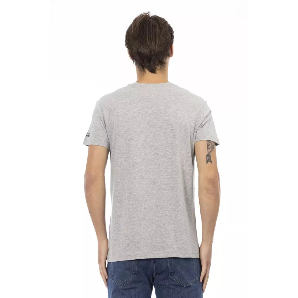 Gray Cotton Men T-Shirt