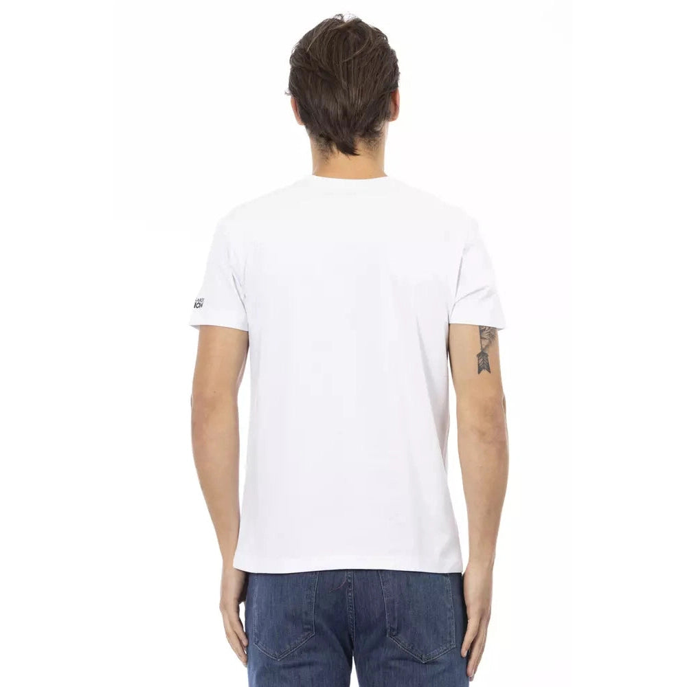 White Cotton Men T-Shirt