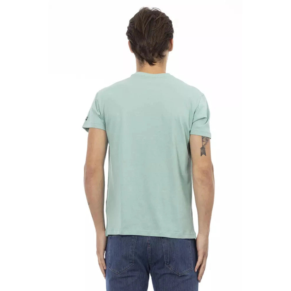 Green Cotton Men T-Shirt