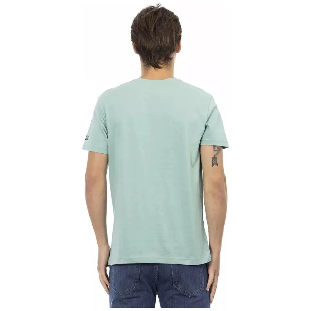 Green Cotton Men T-Shirt