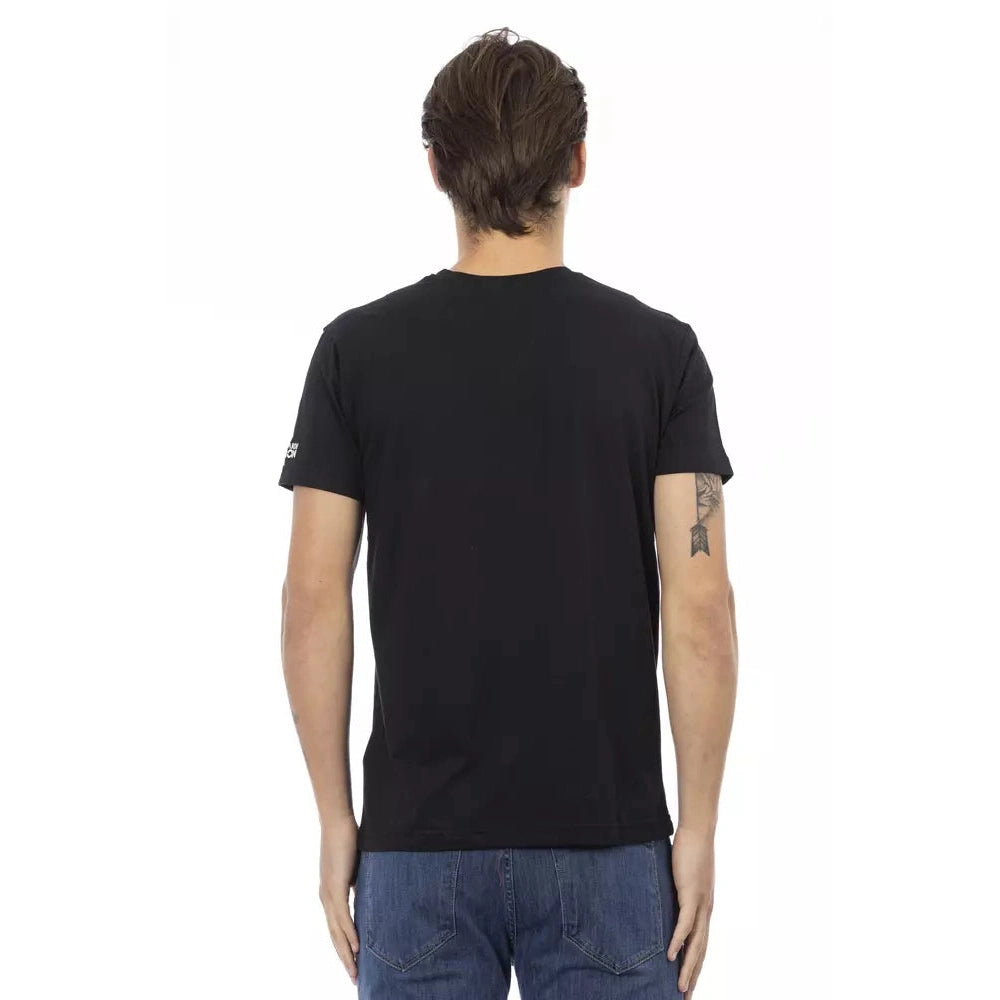 Black Cotton Men T-Shirt