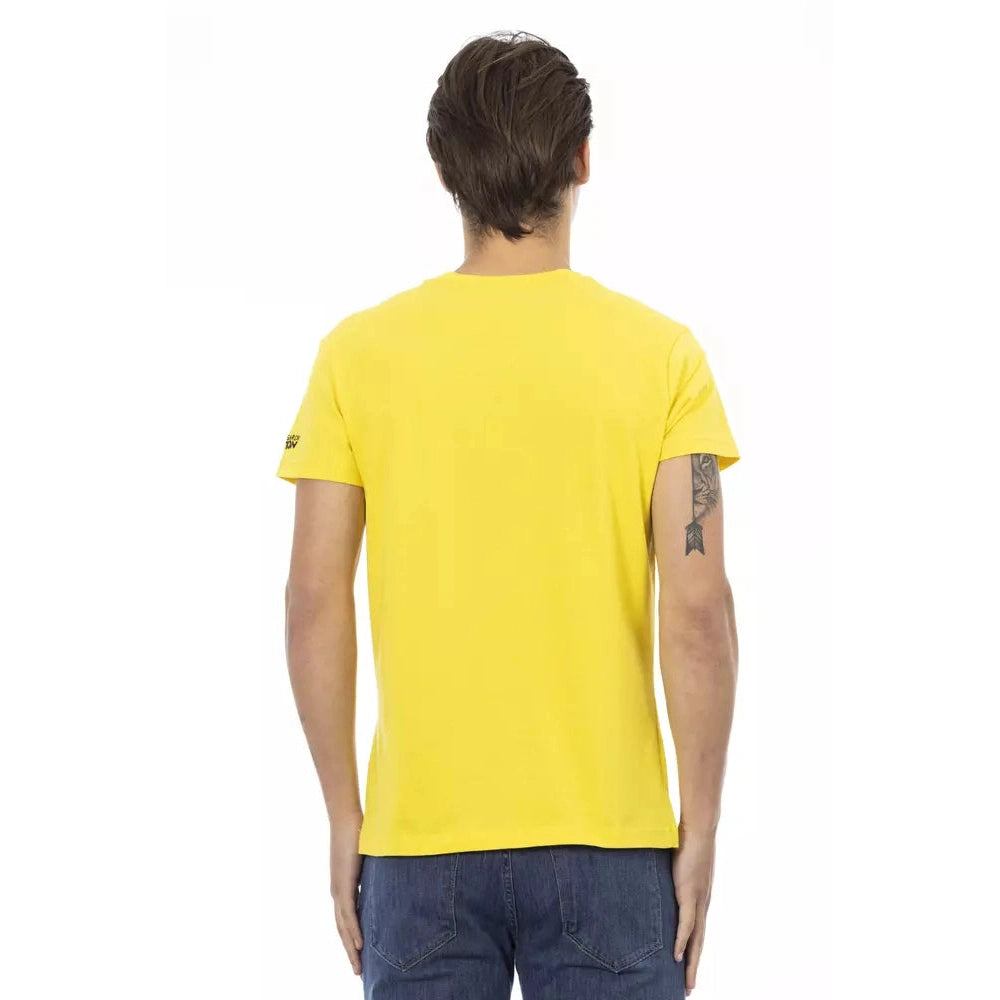 Yellow Cotton Men T-Shirt