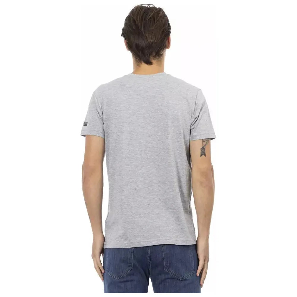 Gray Cotton Men T-Shirt