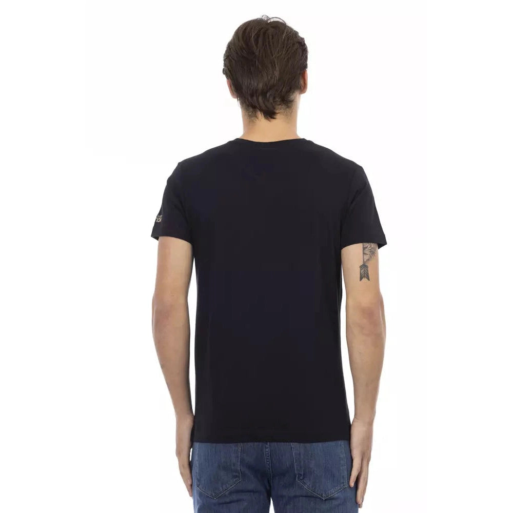 Black Cotton Men T-Shirt