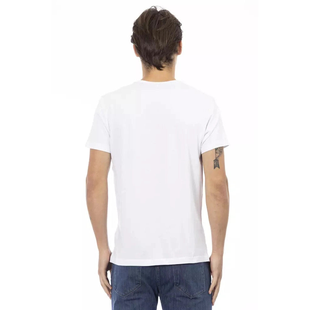 White Cotton Men T-Shirt