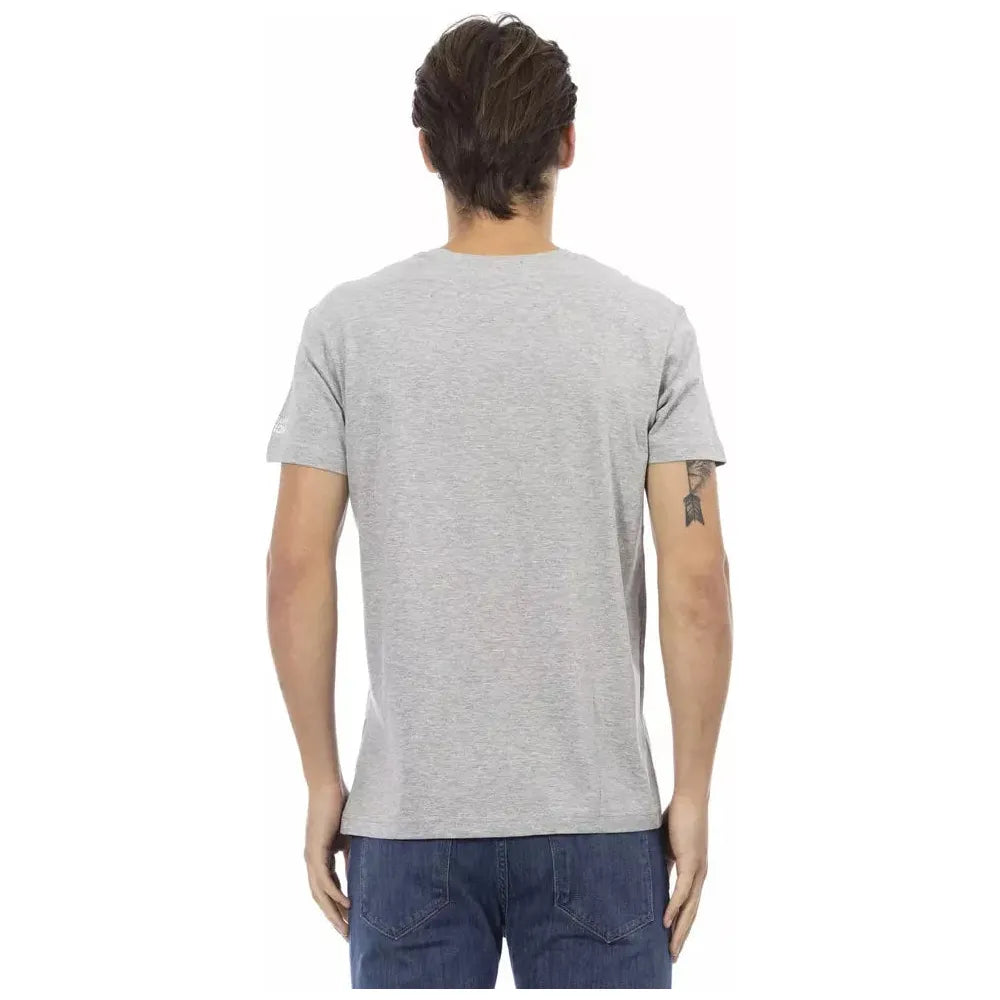 Gray Cotton Men T-Shirt