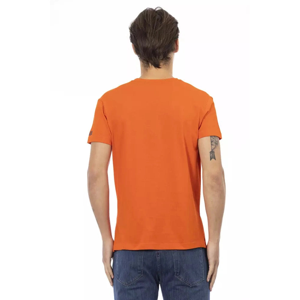 Orange Cotton Men T-Shirt