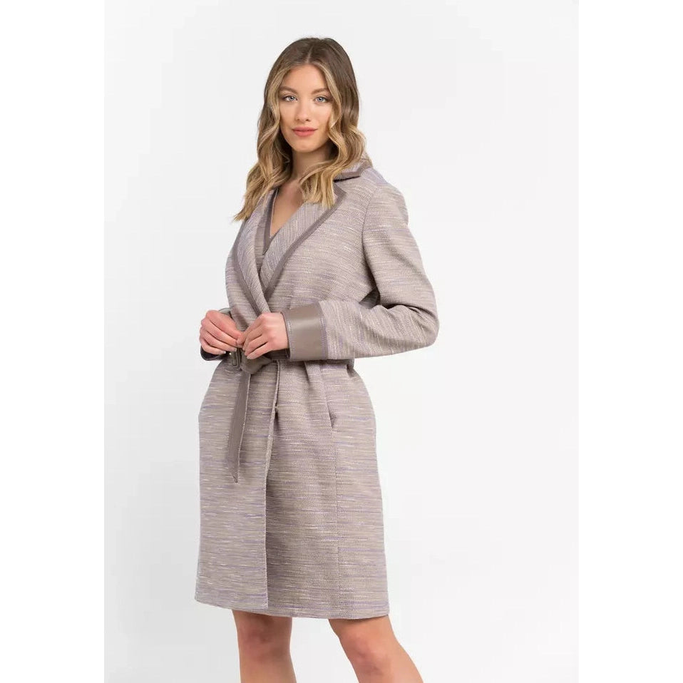 Beige Cotton Women Coat