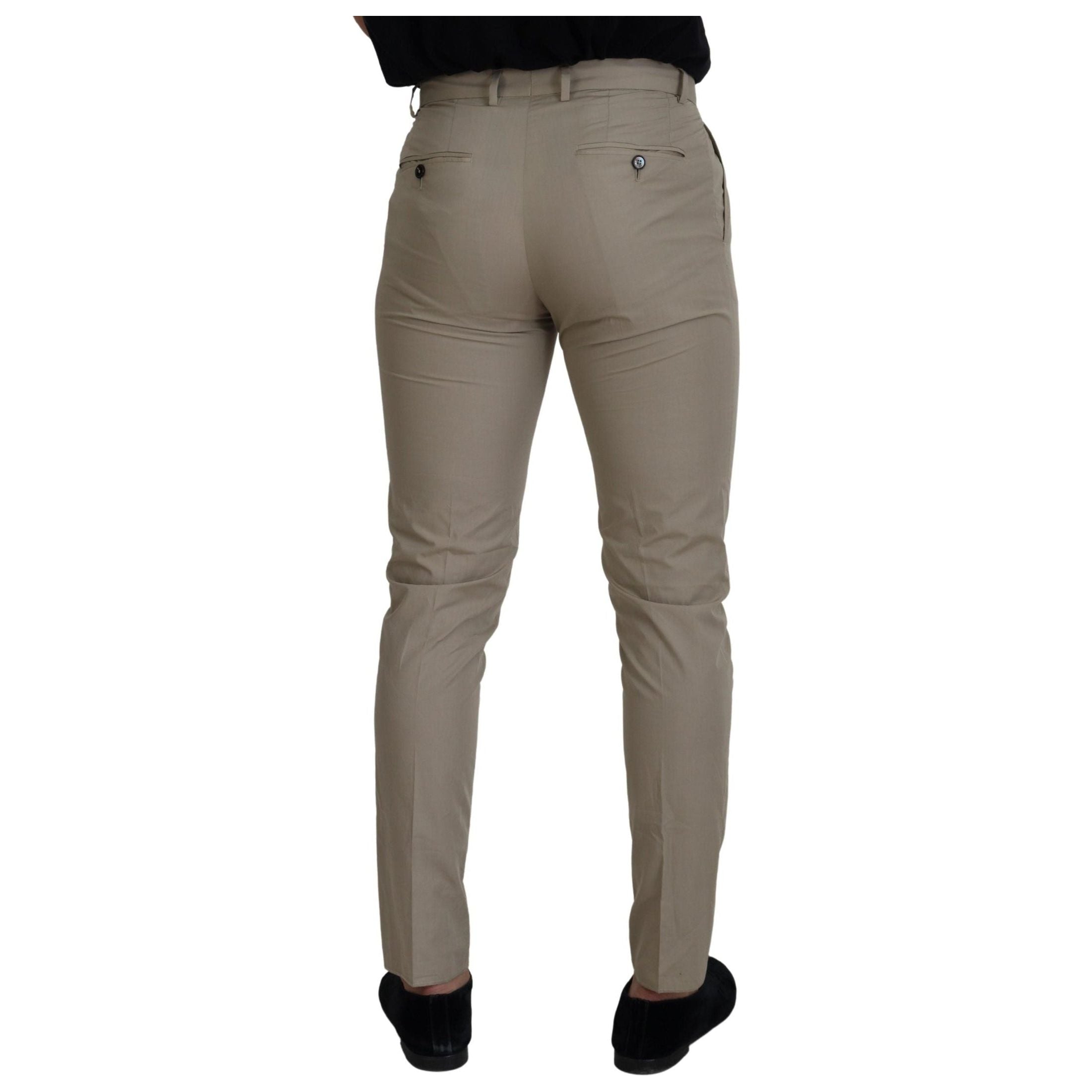 Stunning Beige Italian Cotton Trousers