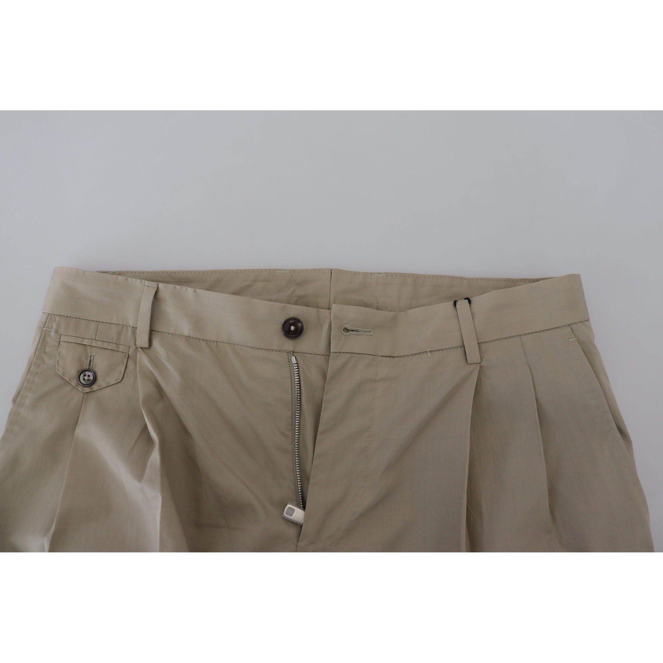 Stunning Beige Italian Cotton Trousers