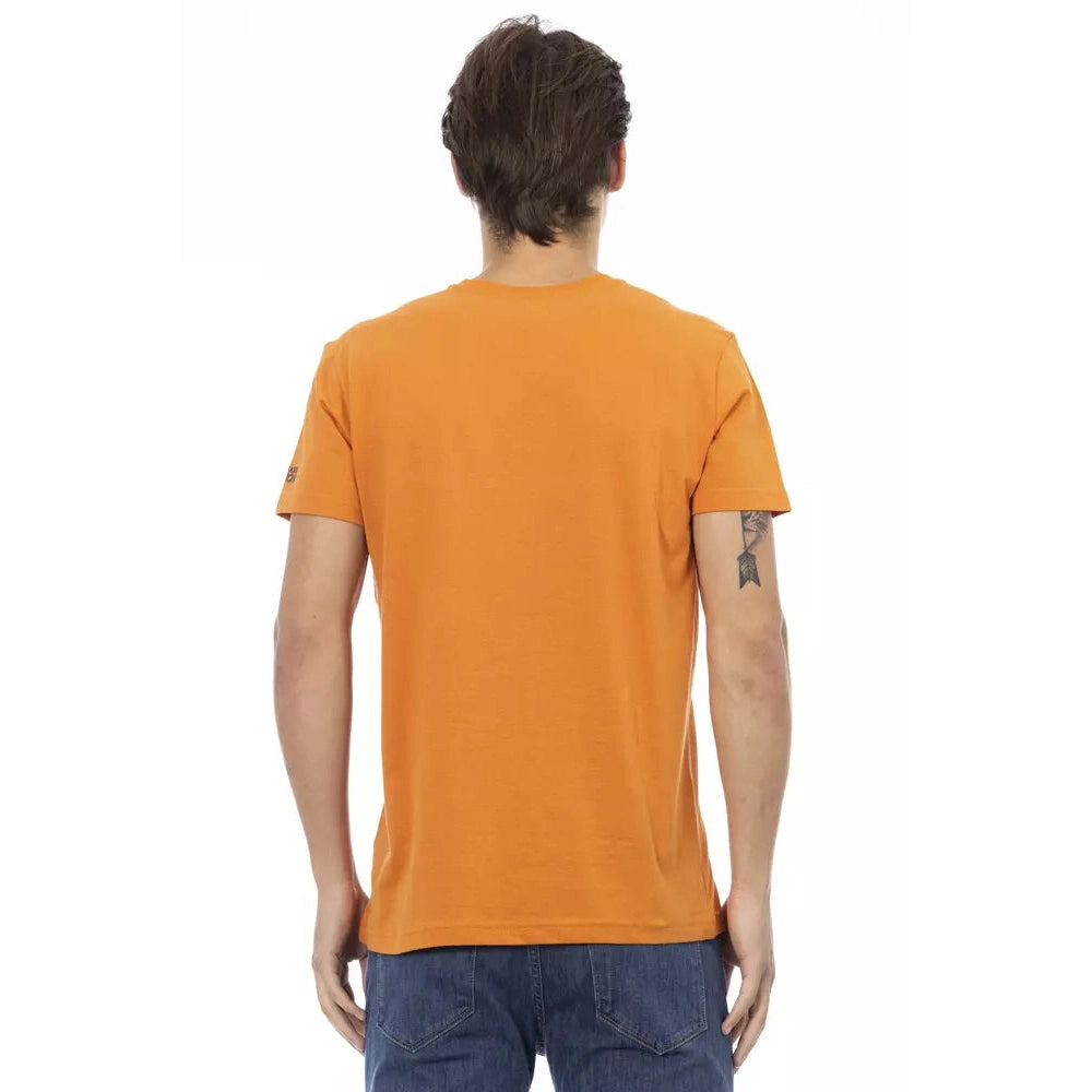 Orange Cotton Men T-Shirt