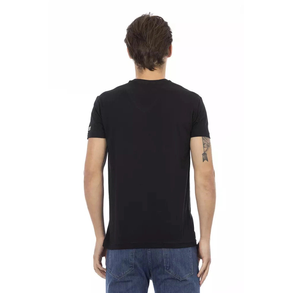 Black Cotton Men T-Shirt