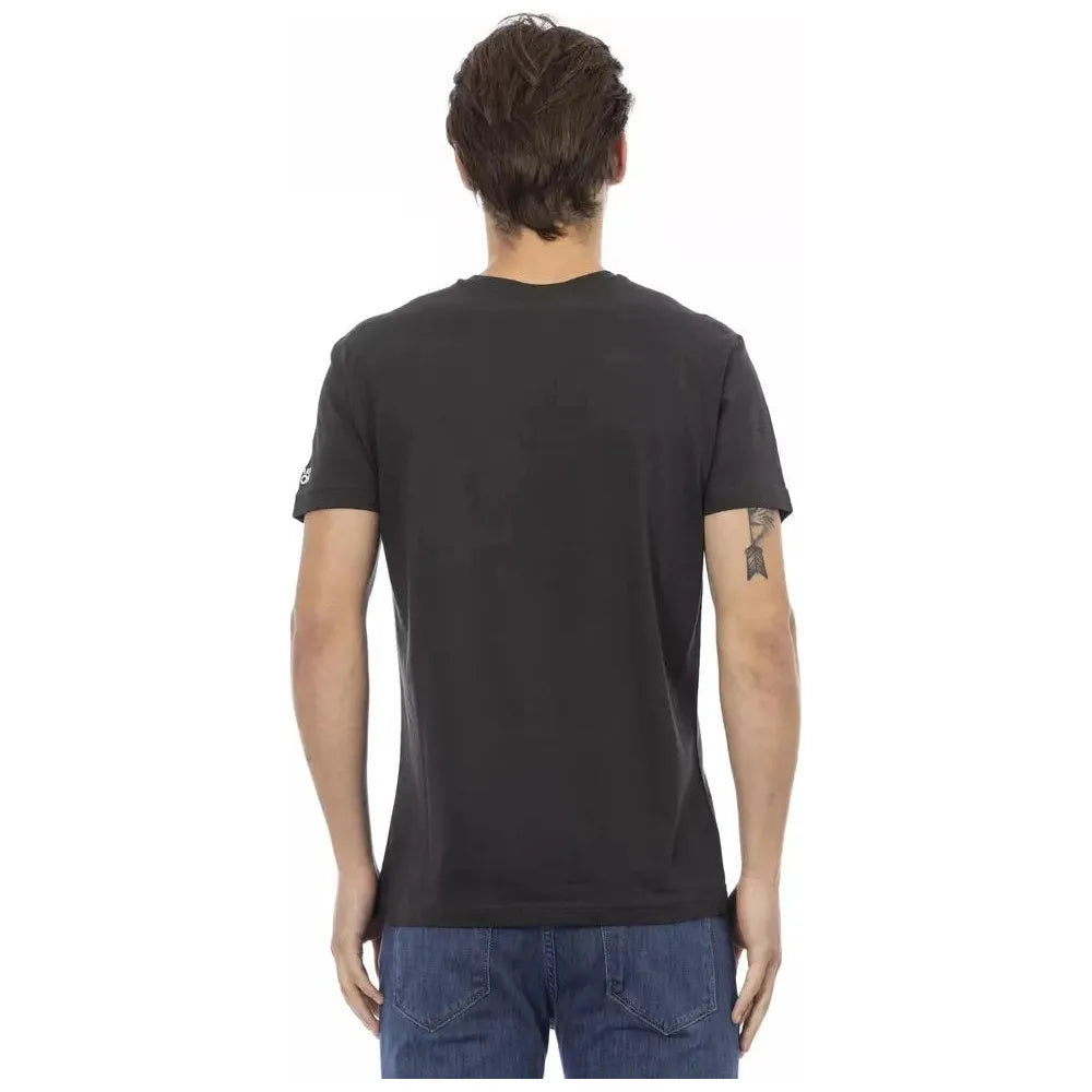 Black Cotton Men T-Shirt