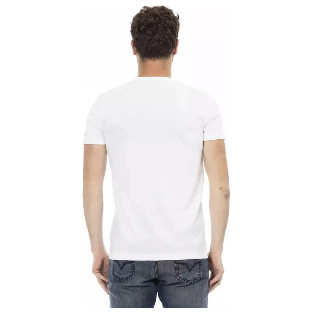 White Cotton Men T-Shirt