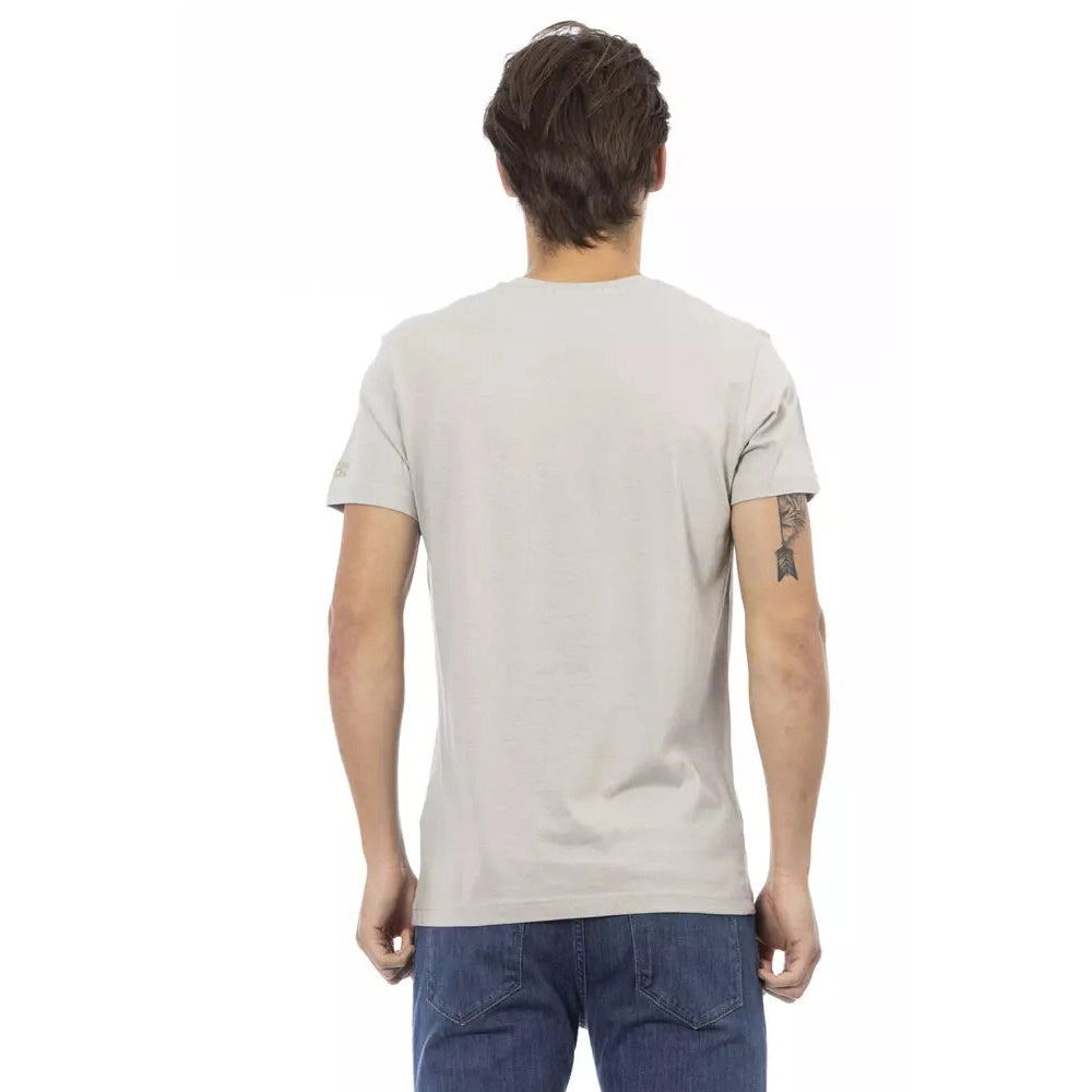 Gray Cotton Men T-Shirt