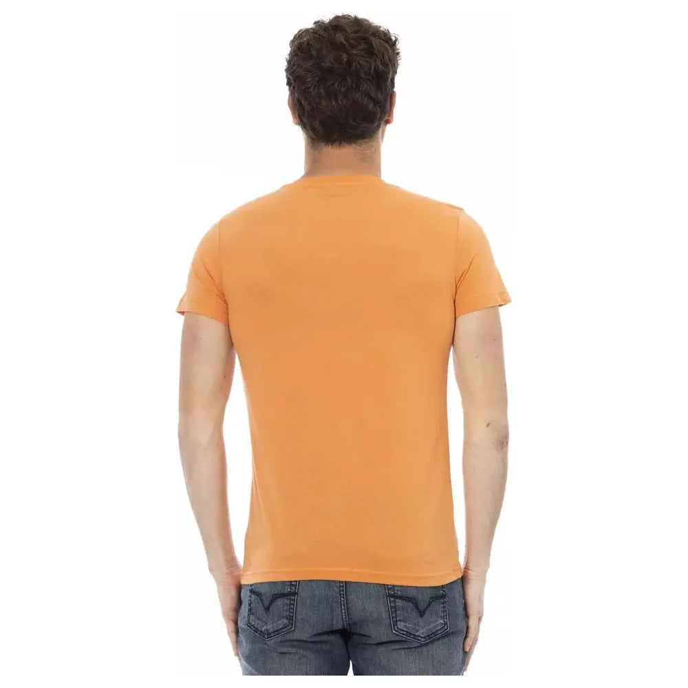 Orange Cotton Men T-Shirt