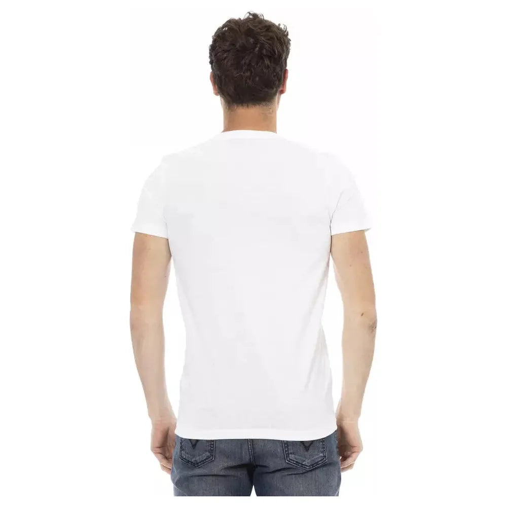 White Cotton Men T-Shirt