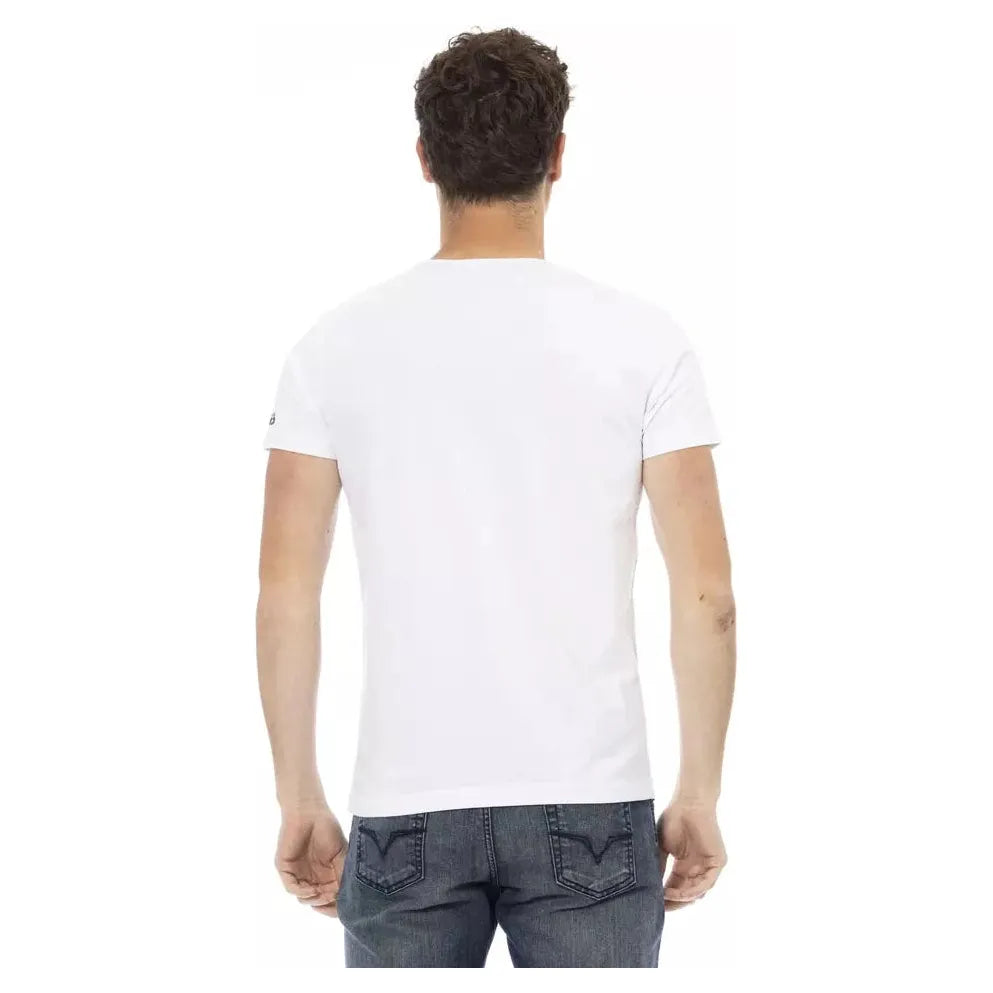 White Cotton Men T-Shirt